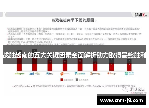战胜越南的五大关键因素全面解析助力取得最终胜利
