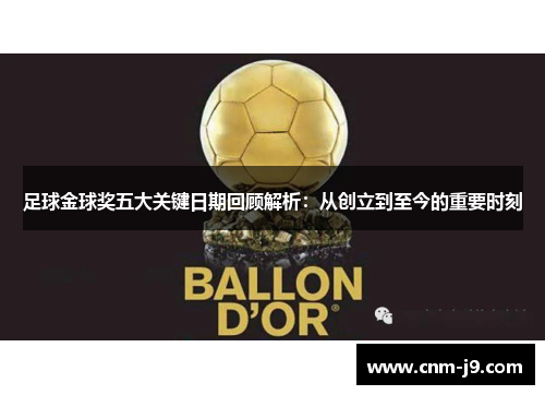 足球金球奖五大关键日期回顾解析：从创立到至今的重要时刻